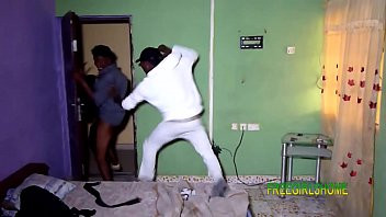 Play Husband caught his wife having sex with the security.