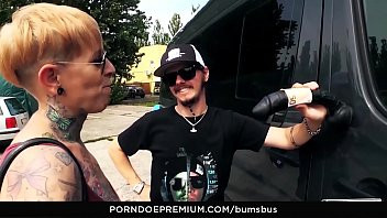 Play BUMS BUS - The tattooed German Lady Kinky Cat has hot sex in traffic