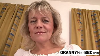 Play Blonde granny wants her pussy stuffed with black cock