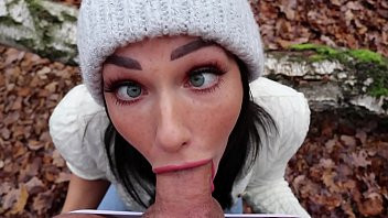 Play Freckled Teen SUCKS & SWALLOWS in the Woods - Shaiden Rogue