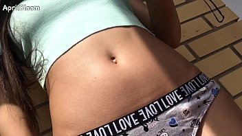 Play Skinny Teen Sprays Water on Herself and Plays withher Ass