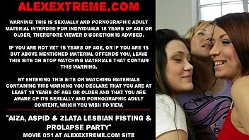 Play Aiza, Aspid & Zlata lesbian fisting & prolapse party