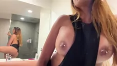 Play Cute Latina Masturbates with Sex Toy in POV