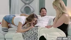 Play Teen Jaye Summers sucks stepdads big dick in hardcore blowjob