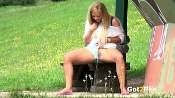 Play Public Pissing Leaves This Blonde's Panties Soaked!